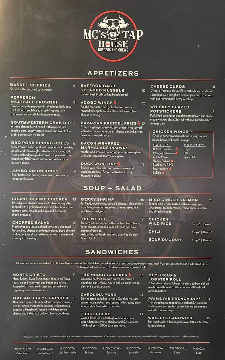 MC's Tap House Menu - Image 6